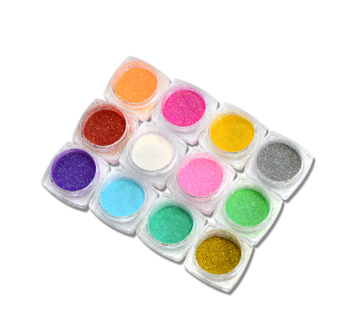 Best Seller Magic Laser 12 colors Acrylic Nail Kit Beauty Glitter Mermaid Effect Dust Nail Art Nail Powder