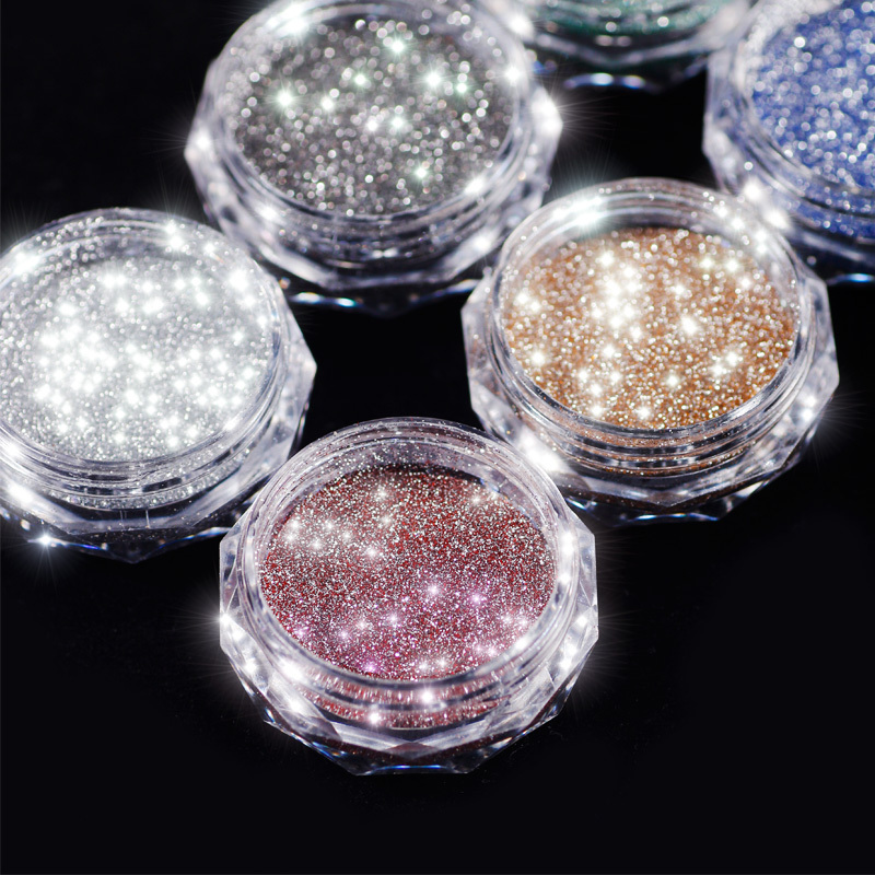 Fine Shiny Pigment Holographic Nail Art Decorations Sparkling Diamond Nail Glitter Powder