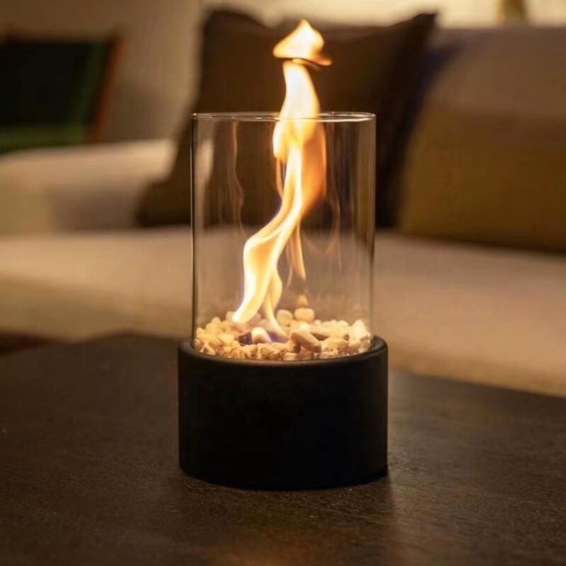 Round Indoor Outdoor Tabletop Burning Heating Fireplace Bio Ethanol Alcohol Fire Pits