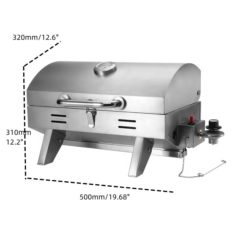 Fordable Marine Barbecue Stainless Steel Boat Stove Liquefied Propane Gas LPG BBQ Grills