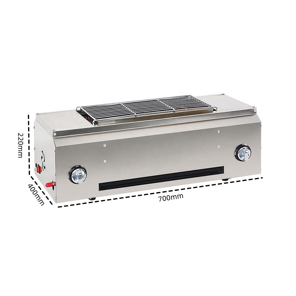 Night Market Commercial Outdoor Roast Fish Oyster Oven Stainless Steel Propane Gas BBQ Grill