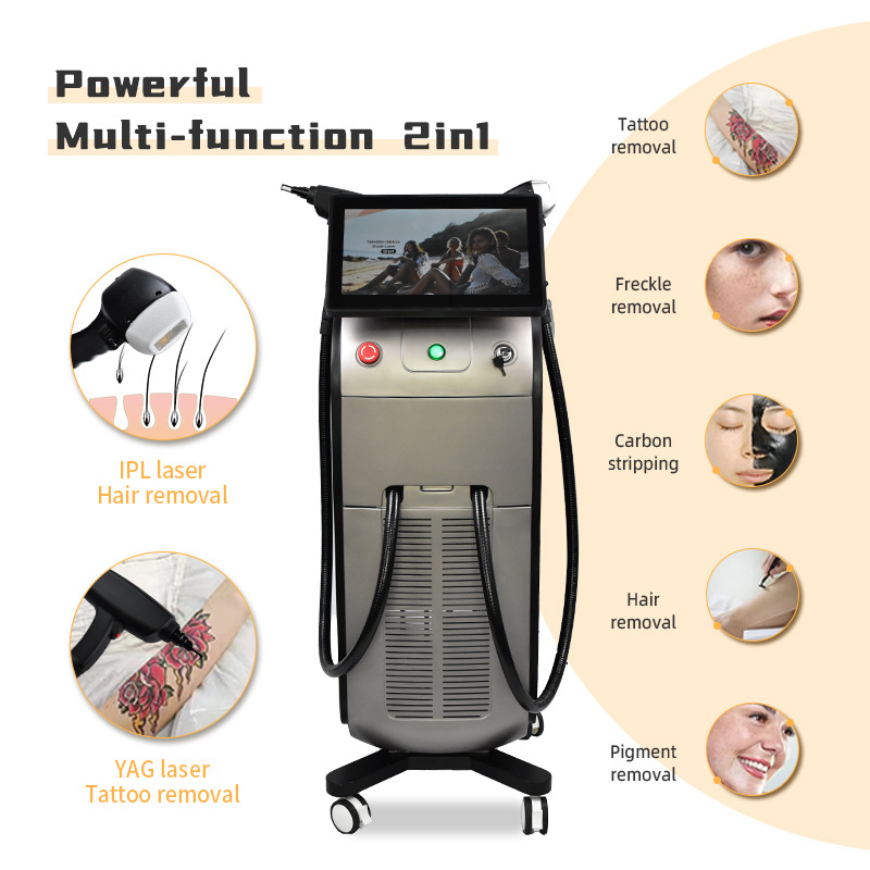 2024 Multifunction 2 In 1 Diode Laser Hair Removal Ndyag Laser 808 diode laser