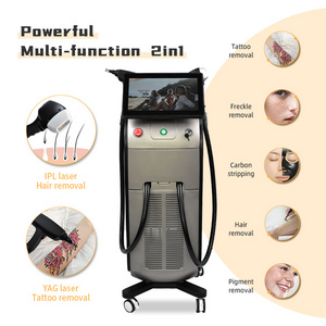 2024 Multifunction 2 In 1 Diode Laser Hair Removal Ndyag Laser 808 diode laser