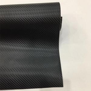 Car Accessories Exterior Decoration PVC Sticker Black 3D Carbon Fiber Vinyl Film