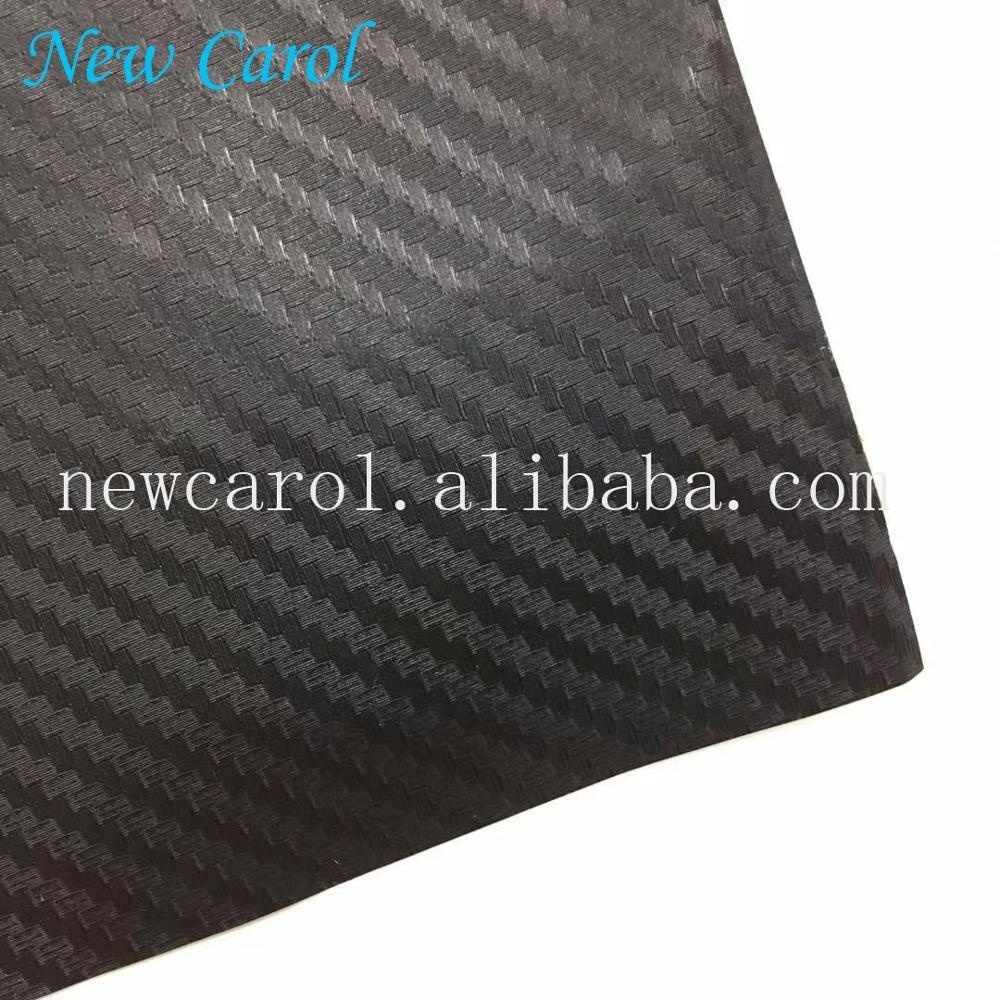 Car Accessories Exterior Decoration PVC Sticker Black 3D Carbon Fiber Vinyl Film