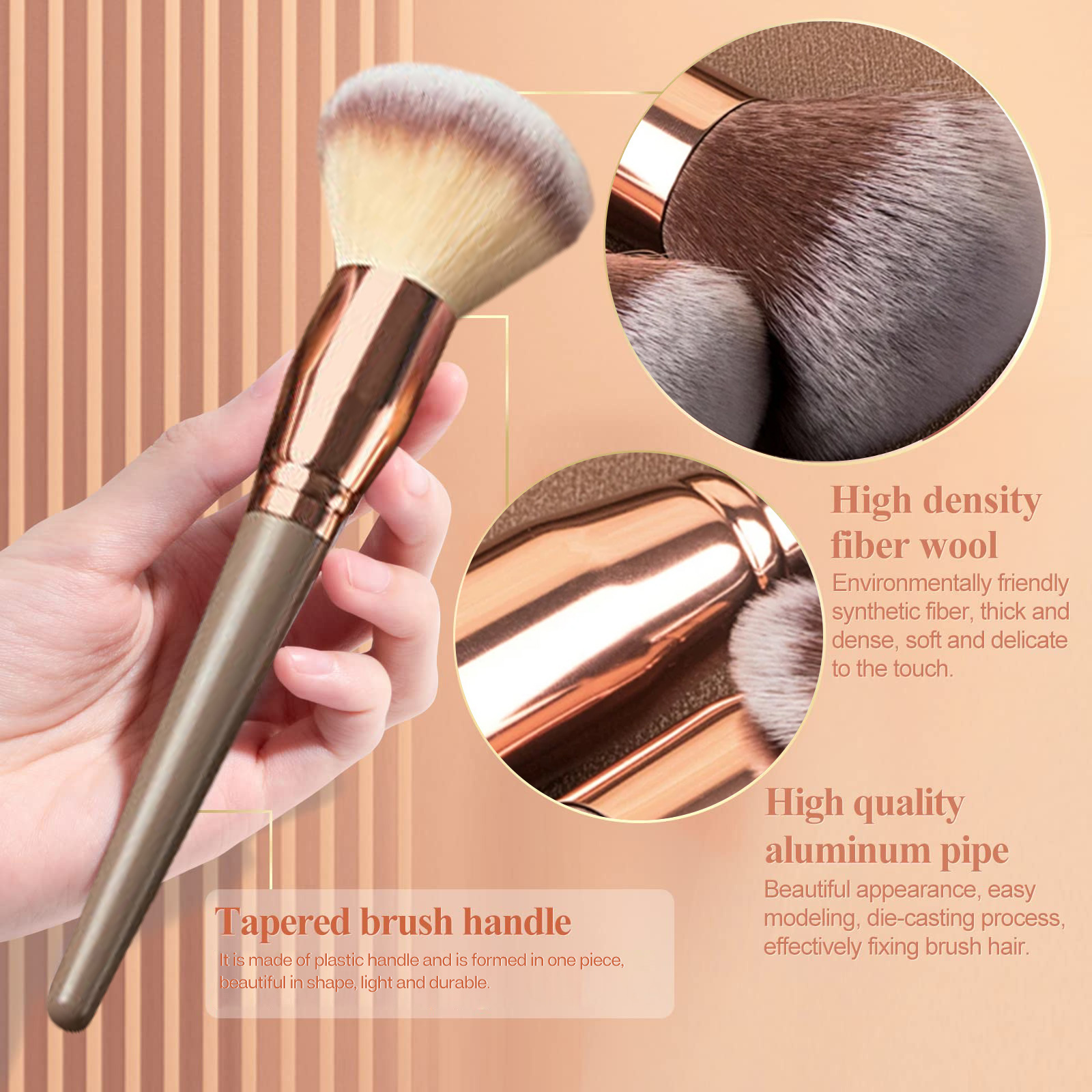 BIG! Professional Maquillaje Tools Synthetic Korean Brown Foundation Eye Makeup Brushes 7/10/15 Pcs Custom Logo Makeup Brush Set