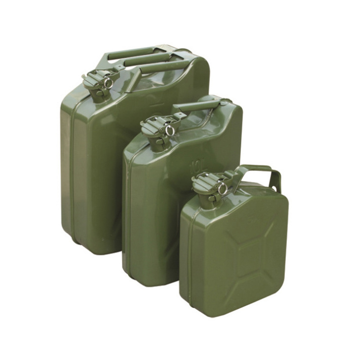 small mini 5 liter 10 liter 20liter portable metal gasoline oil fuel tank jerry can with flexible spout