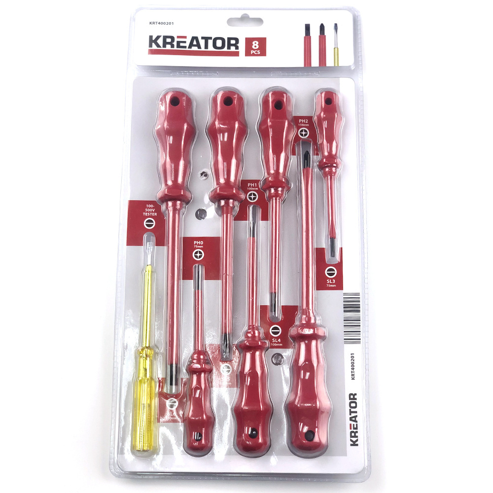 1000v electric voltage test screwdriver bits specification blade screw driver tool set