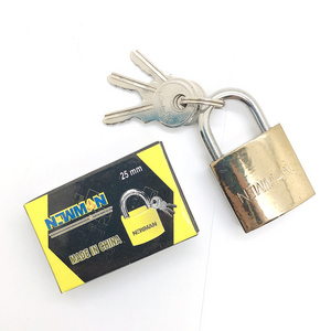 manufacturer cheap short shackle small size 20mm 25mm 32mm 38mm 50mm 63 75mm titanium plated best custom cute thin iron padlock