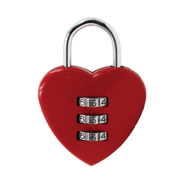 NEWMAN CP8055 heart padlock luggage security combination cable lock