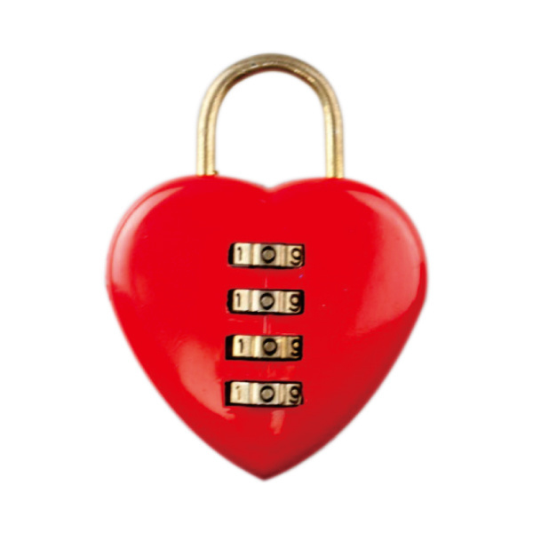 NEWMAN CP8055 heart padlock luggage security combination cable lock