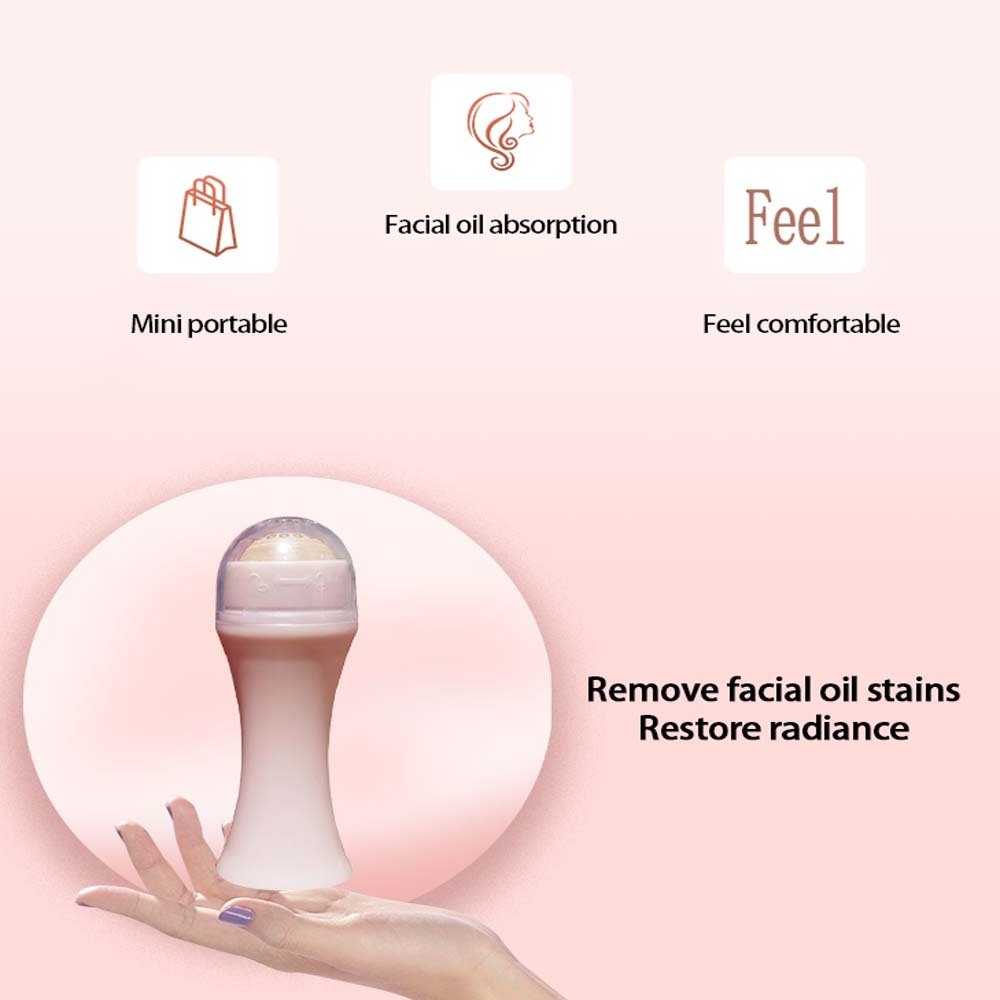 Home Use Oil Absorbing Roller Volcanic Stone 360 Rotating Facial Massage Beauty Products Massager roller Stone