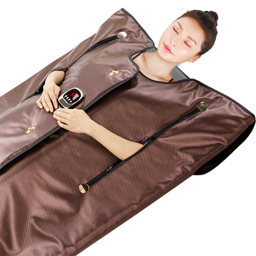 Hot Sale PU Leather Infrared Heating Sauna Blanket Detox Body Wrap Massager Slimming Infrared Thermal Blanket