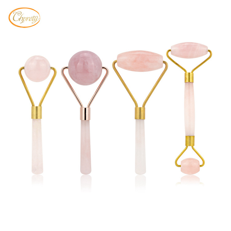 New Product Rose Quartz Gua Sha Scraping Body Jade Massager Facial Rose Quartz Roller