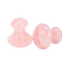 Wholesale Natural stone Gusha jade roller ice globes for facial massage mushroom slimming facial  rose quartz massager