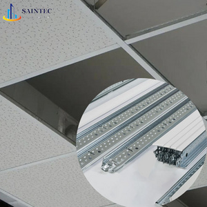 Galvanized steel keel ceiling suspension system drop baffle grid ceiling tiles frame