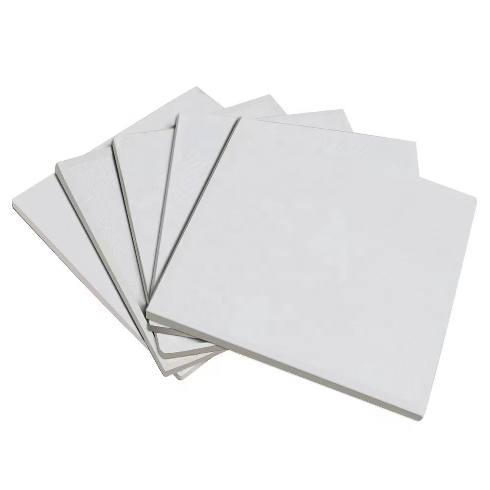 PVC Soundproof Ceiling Tiles Coated Gypsum Panel for Hotel Vinyl Carton White Square Modern Waterproof Ceiling Board 595mm,603mm