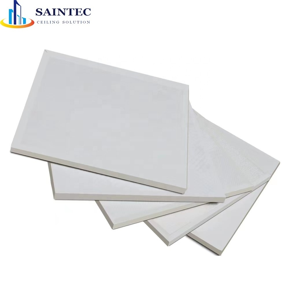 Pvc Lamination Gypsum Ceiling Board, False Pvc Gypsum Board 61X61 Cm