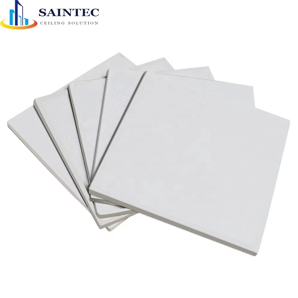 600 X 1200 Pvc Gypsum Ceiling Tiles, Pvc Laminated Gypsum Board Lemon Skin