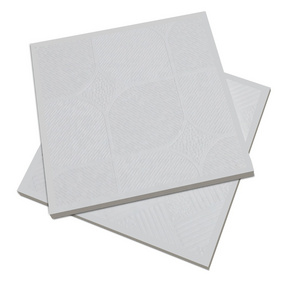 PVC Soundproof Ceiling Tiles Coated Gypsum Panel for Hotel Vinyl Carton White Square Modern Waterproof Ceiling Board 595mm,603mm