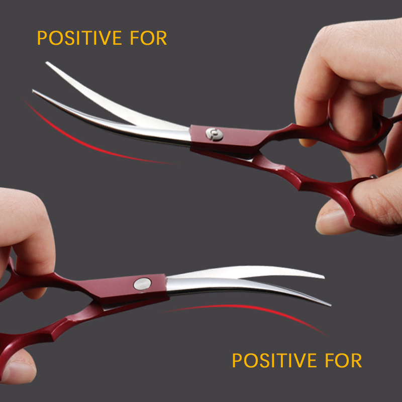 3 Colors Stainless Steel Pet Scissors Dog Hair Cutting Curved Professional Shears Salon Barber Pet Grooming Scissors