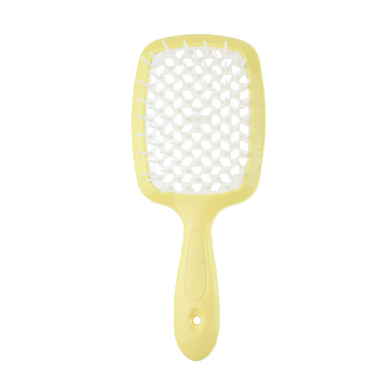 Free Sample Customized Logo Hollowed-out scalp massage comb hair brush  ABS Detangling Vent Shower Hair Brush