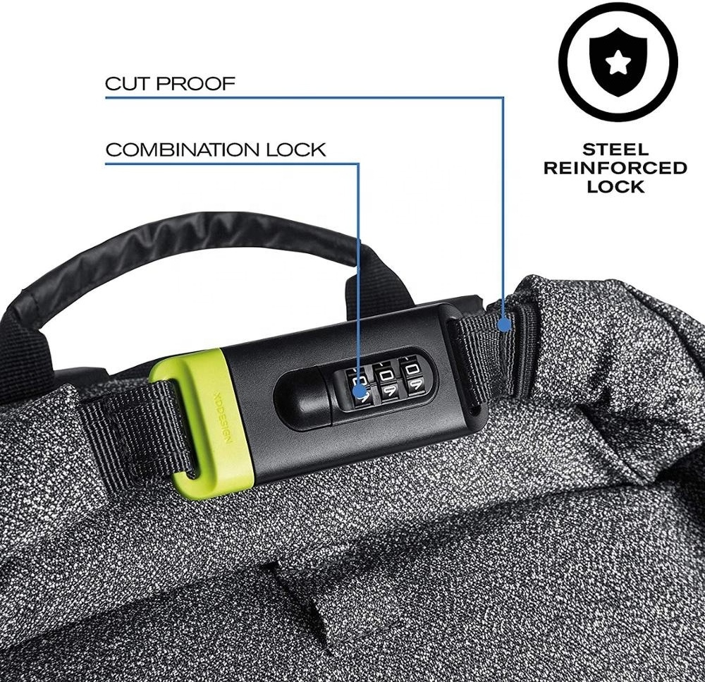 New product outdoor anti-theft cut proof bag backpack with lock