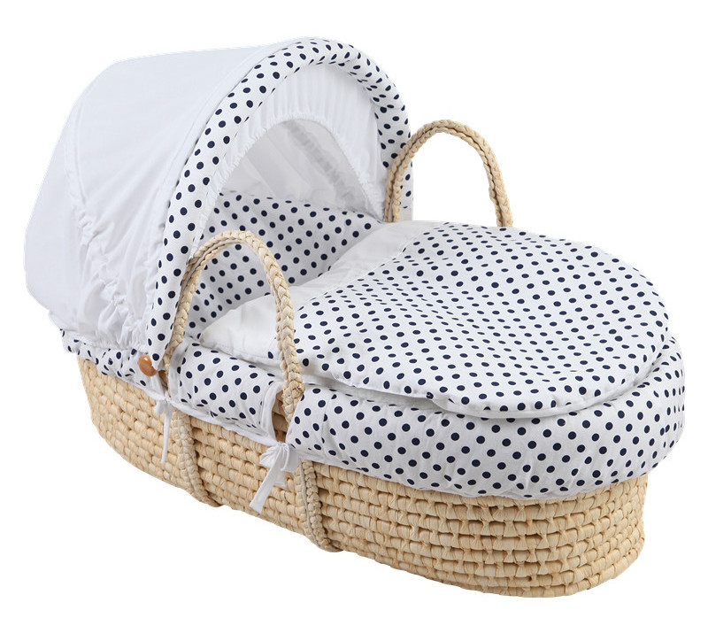 Baby crib Moses basket corn husk baby basket bassinet swing for newborn baby