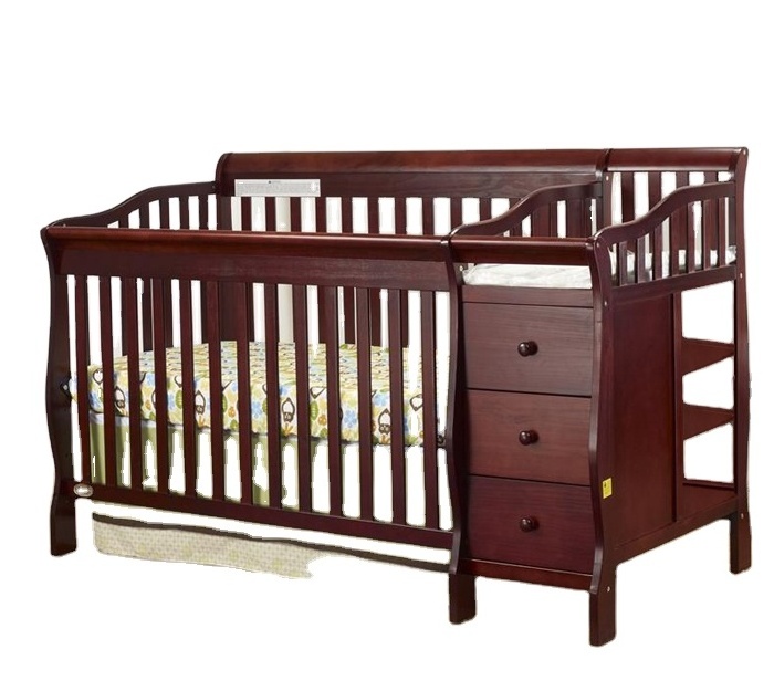 NZ wood baby crib nursery bedding/baby cot and crib/cama bebe