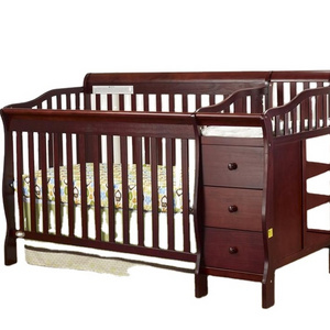 NZ wood baby crib nursery bedding/baby cot and crib/cama bebe