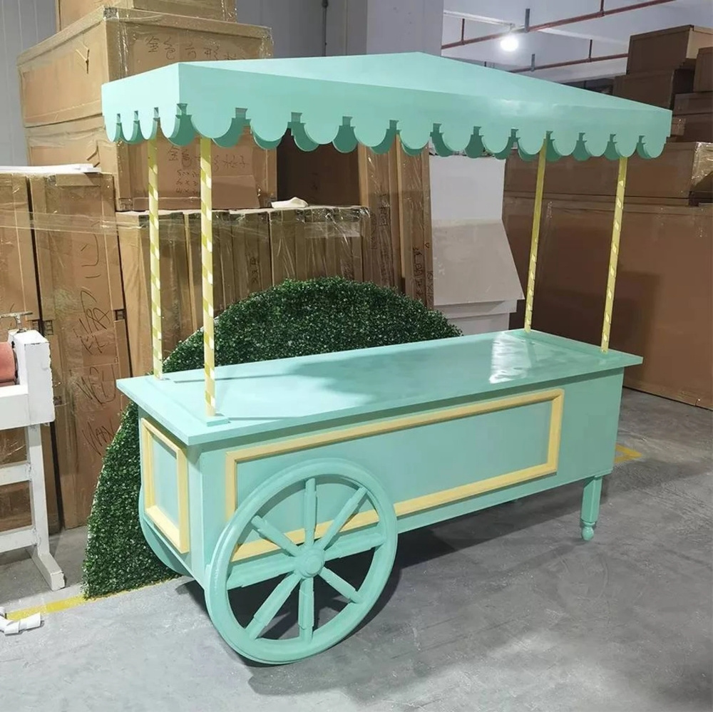 Dessert Display Wedding Acrylic Party Decoration Candy Cart For Event With Wheels