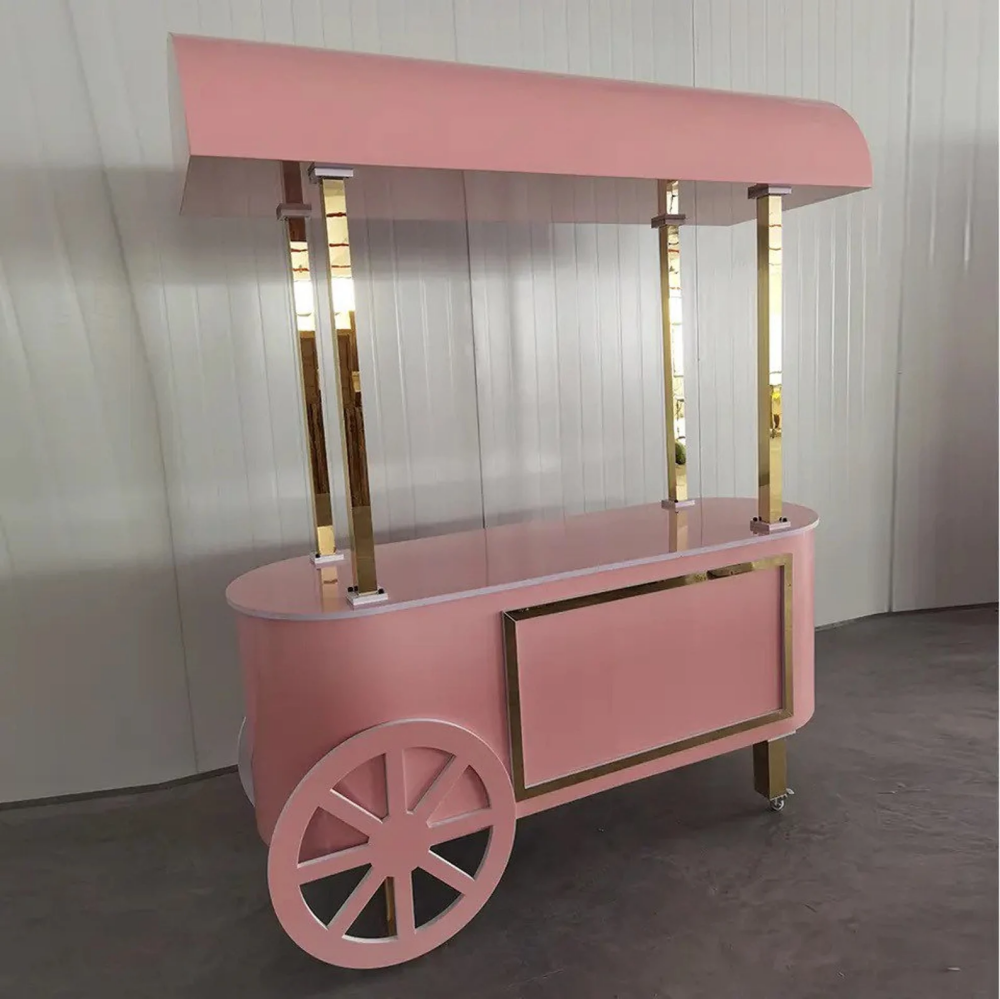 Dessert Display Wedding Acrylic Party Decoration Candy Cart For Event With Wheels