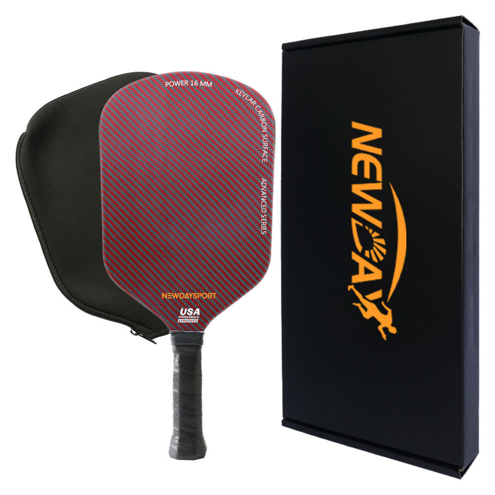 Custom 6.0 Ruby kevlar edgeless pickleball thermoformed carbon fiber pickleball paddle