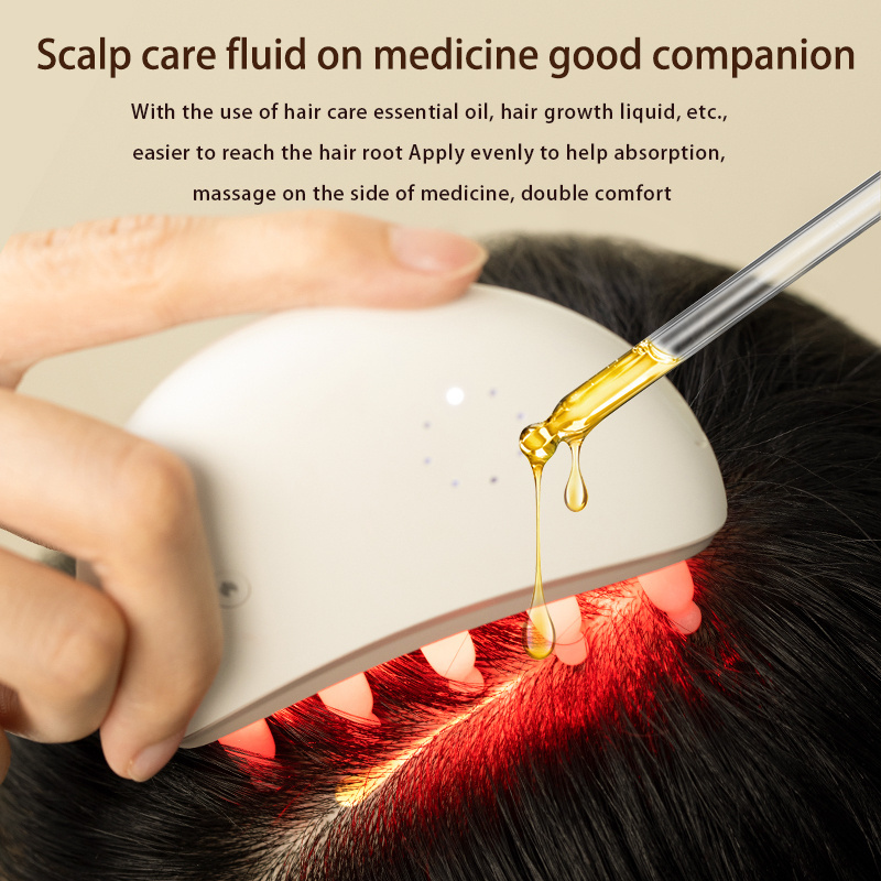 New Scalp Care Massager Brush Anti Hair Loss Solution Bottle Applicator Scalp Massage Comb With Oil Compartment