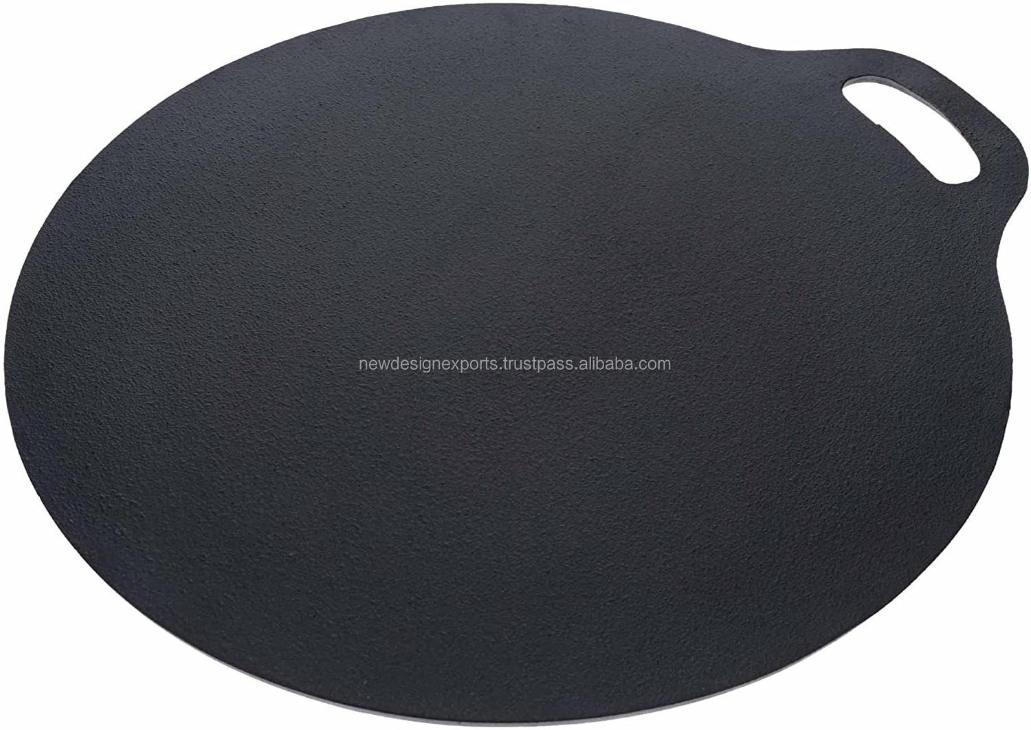 12 Inches Cast iron Tawa / Pan With Single Handle Cast Iron Pizza Crepe Pan, Dosa, Roti Tawa, Budare