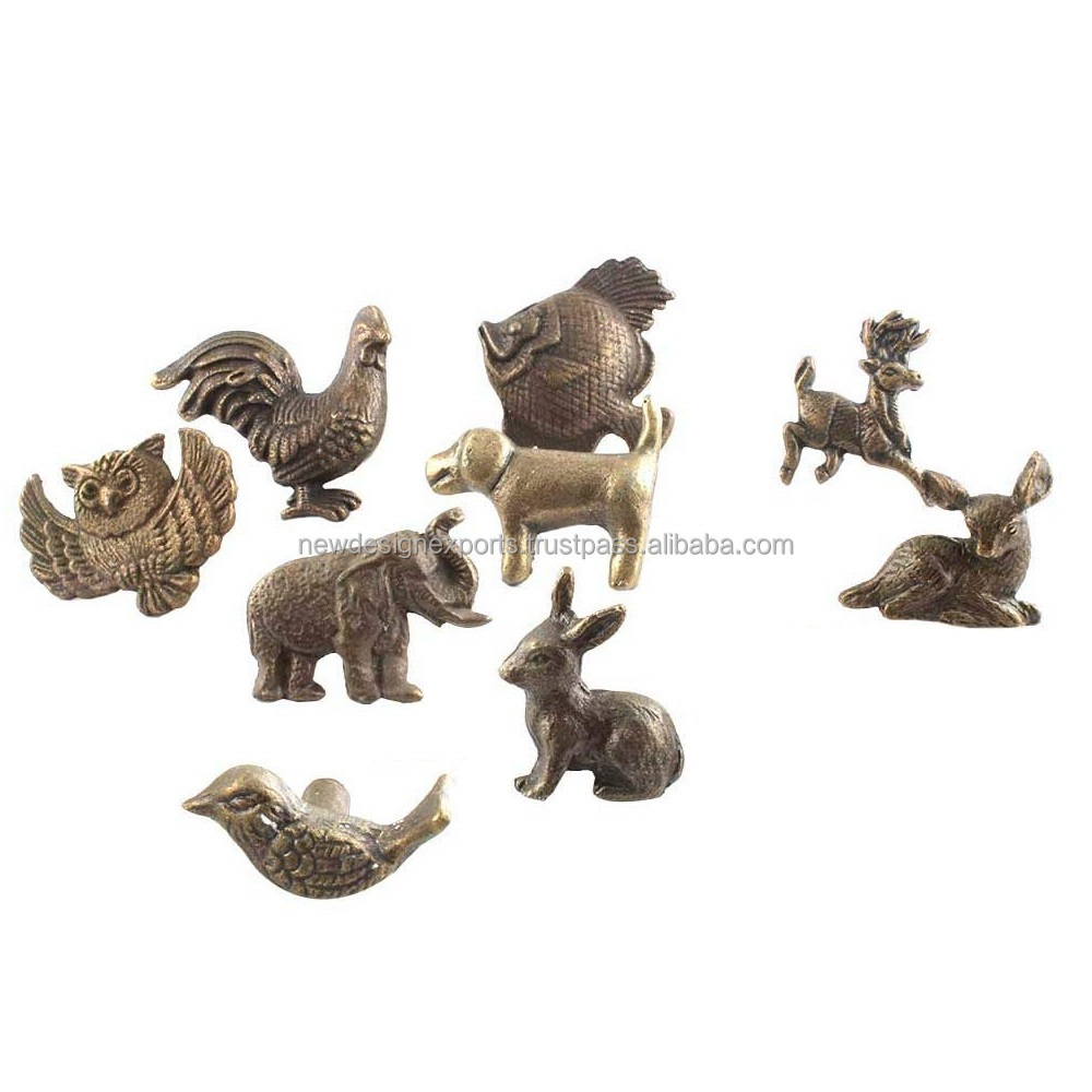 Metal Handcrafted Antique Drawer Animal Fauna Knobs Dresser Handles Vintage Cabinet Pulls