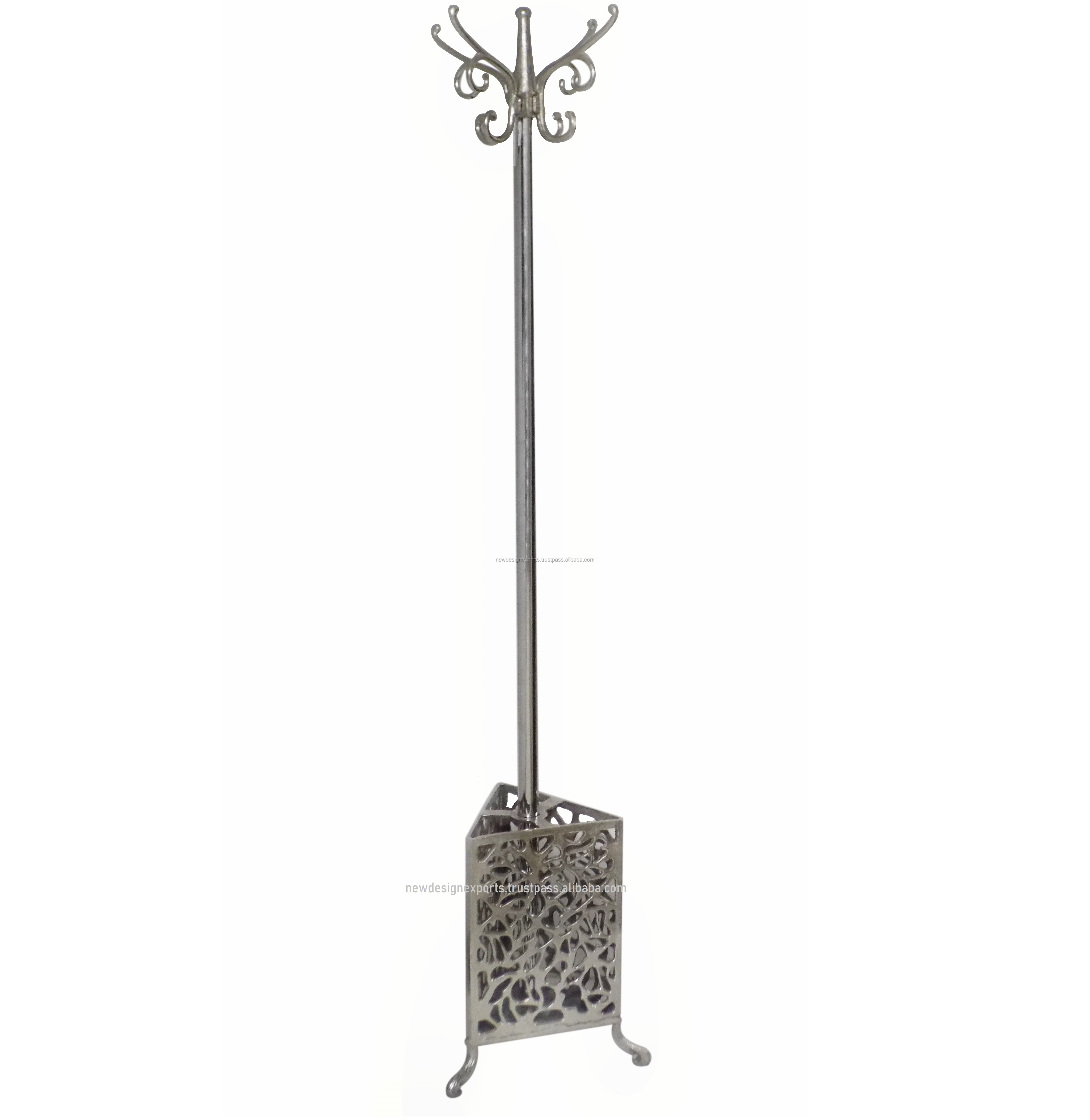 Heavy Duty Metal Coat Rack Standing Entryway Hall Tree Hat Purse Jacket Hanger