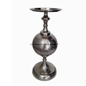 High Quality Metal Pillar And Candle Holder Ball Shaped With Hand Work On It Ulchai Work Japanese Work