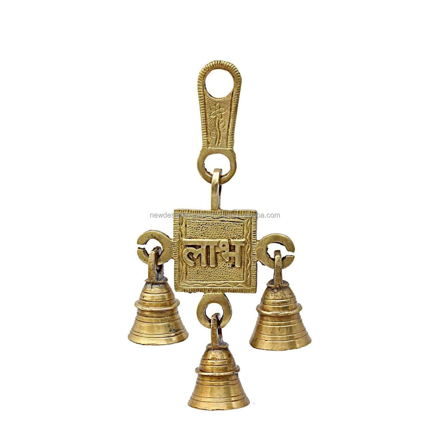 3 Bells Brass Hanging Bell  Wall Hanging Door Hanging Hanging Bell Made Of High Quality Pure Brass High Sound Brings Peace