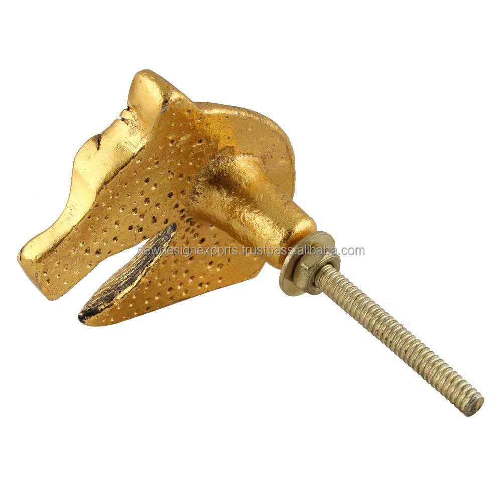 Aluminum Door Knobs Pulls for Drawer  Golden Modern Farmhouse Cabinet Pulls Horse Furniture Handles