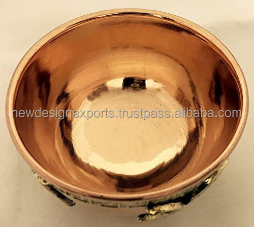 Triple Moon Copper Offering Bowl   Ritual use Incense Burning smudging Bowl Decoration Bowl