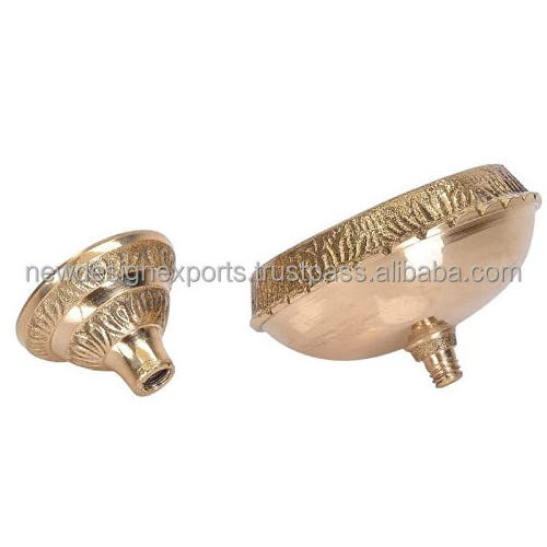 Brass KUBER-DEEP Stand Diya's for Pooja Hand Engraved Diya for Puja Heavy Quality