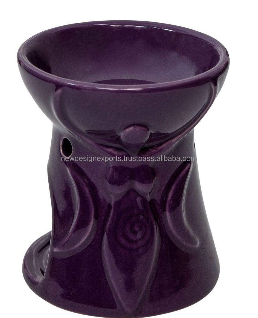 Ceramic Oil Burner  Essential Oil Aroma Diffuser Aromatherapy Candle Tea Light Holder Moon Goddess