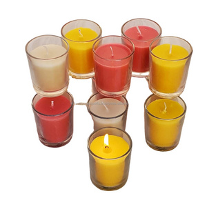 Votive Glass Candles Pack of 6 Scented  Rose Jasmine  Sandalwood