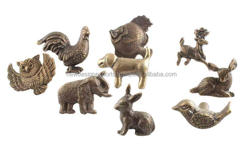 Metal Handcrafted Antique Drawer Animal Fauna Knobs Dresser Handles Vintage Cabinet Pulls