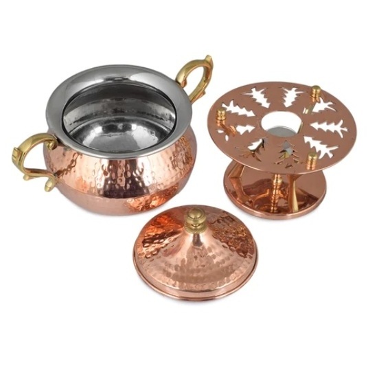 Kitchen Usage Hot Food Server Rounded Handi Pot Copper Cooking Handi Pot Best Selling Pure Copper Metal Cooking Pots