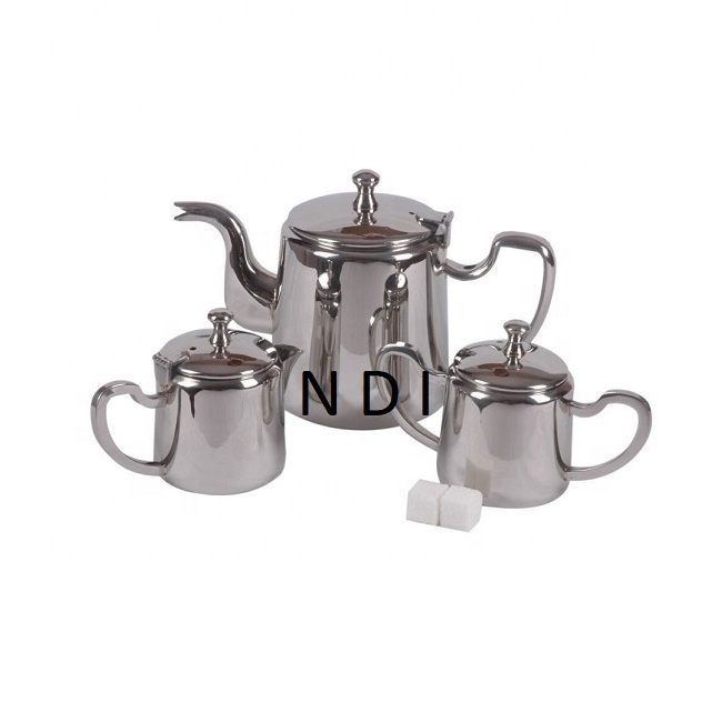 Enamel Finishing Metal Coffee And Tea Serving Kettle Pots Luxurious Hotel Restaurant Dinner Table Top Tea Serving Pots