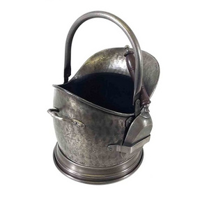 Home Garden Use Decorative Coal Bucket Custom Finishing Coal Bucket Metal Coal Bucket Shovel Fireplace Tool