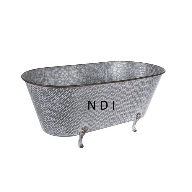 Top Trend Soaking Bathtub Copper Metal Bathtub Outside Antique Finished Free Standing Straight Bathing Tub Supplier From India