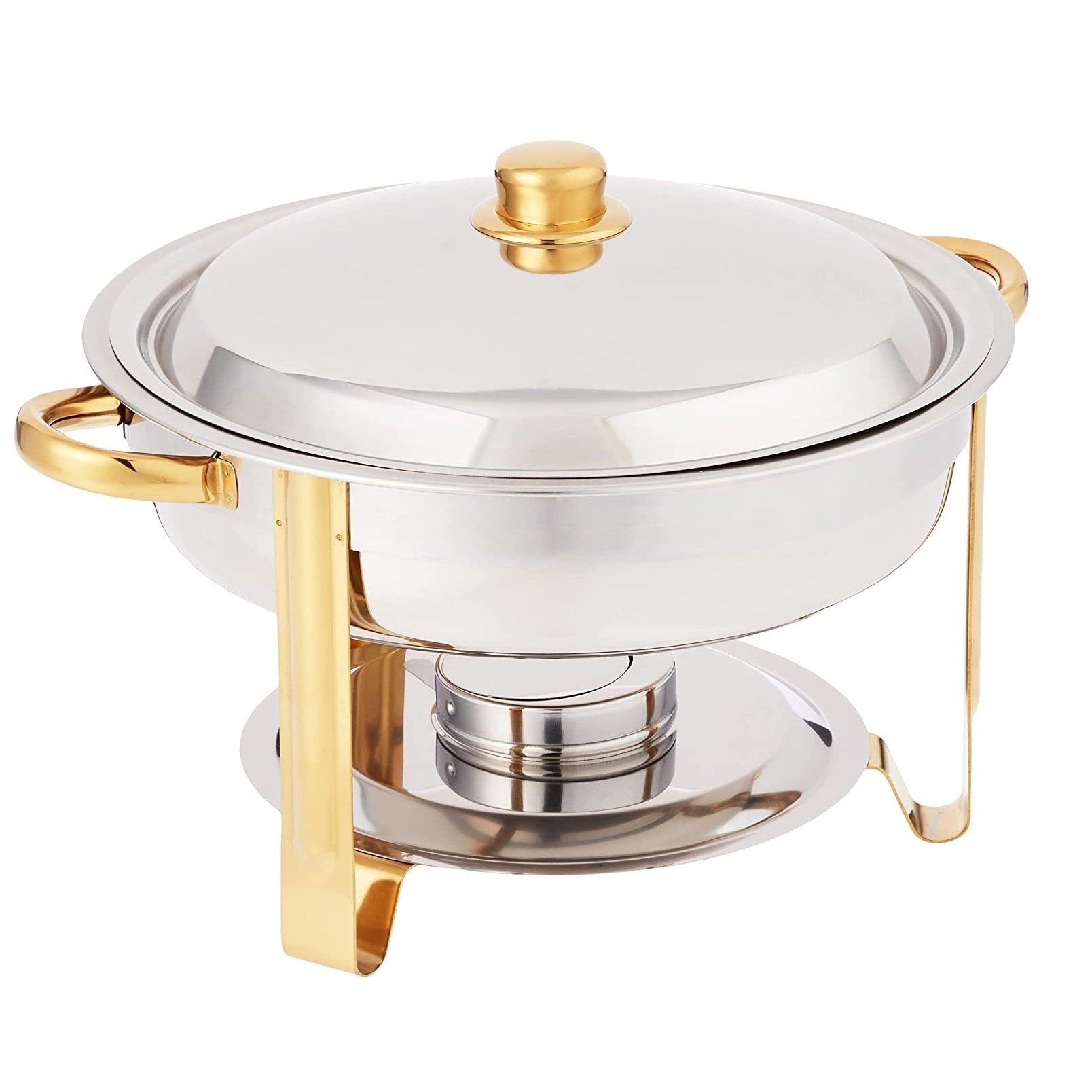 Gold Plated Finishing Multi Functional Catering Service Hot Food Server Dishes Chafing Dish Buffet Food Equipment  Chafing Dish